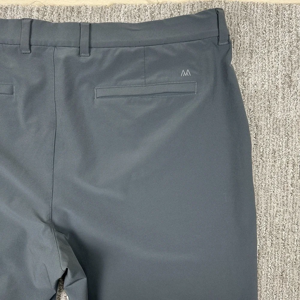 Mizzen Main Helmsman Pants Mens 38x32 Gray Slim Performance Stretch Chino Golf‎